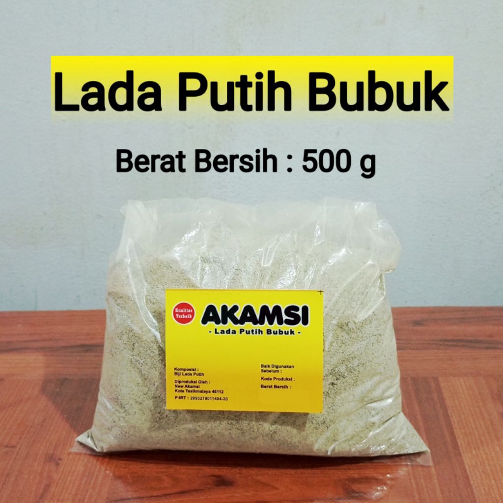 

Lada Putih Bubuk / Merica Bubuk 500g AKAMSI