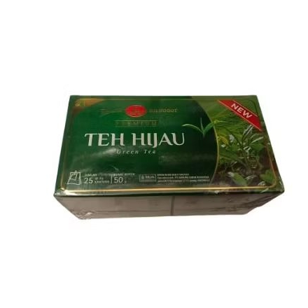 

Teh hijau premium new green tea kepala djenggot 25 kantong @ 2g berat 50gr