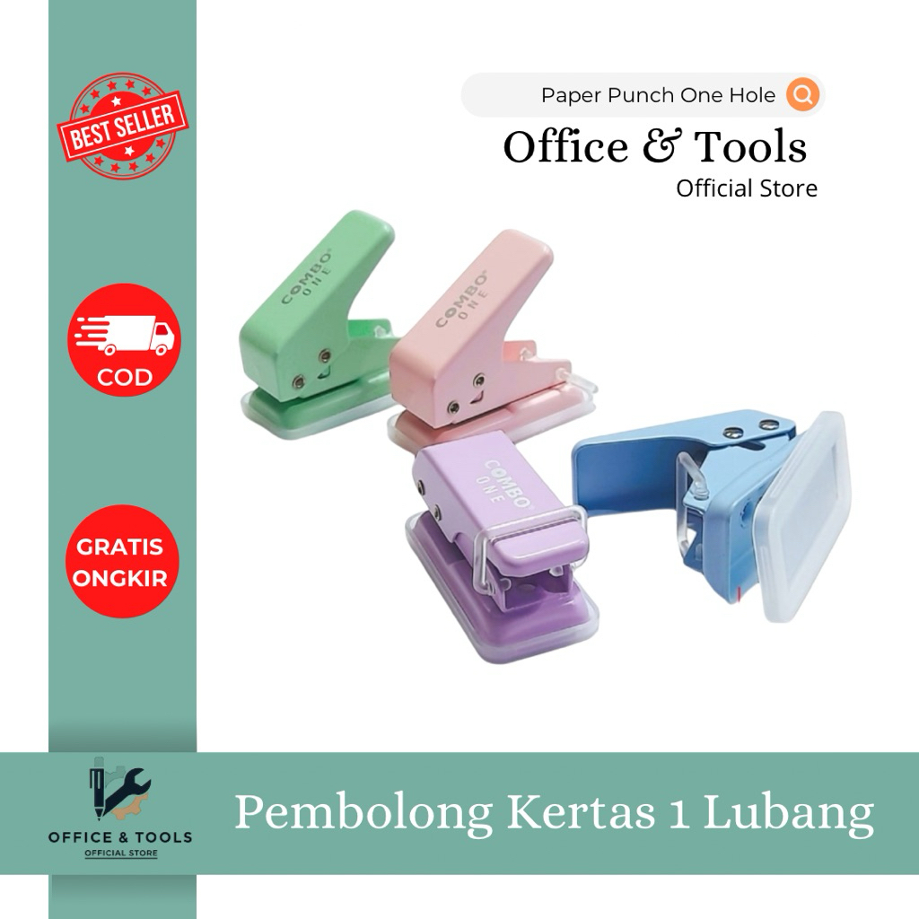 

Pembolong Kertas 1 Lubang Mini Aesthetic Portable Puncher Single Hole Office & Tools