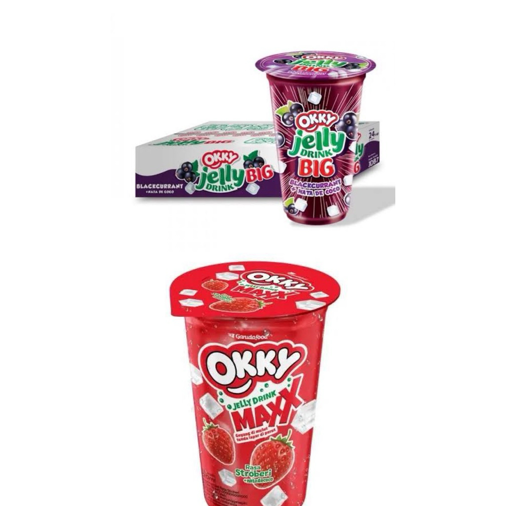 

TERMURAH!!OKKY JELLY DRINK BIG/MAX. VARIAN ANGGUR & STRAWBERRY @220ML(24pcs/dus)