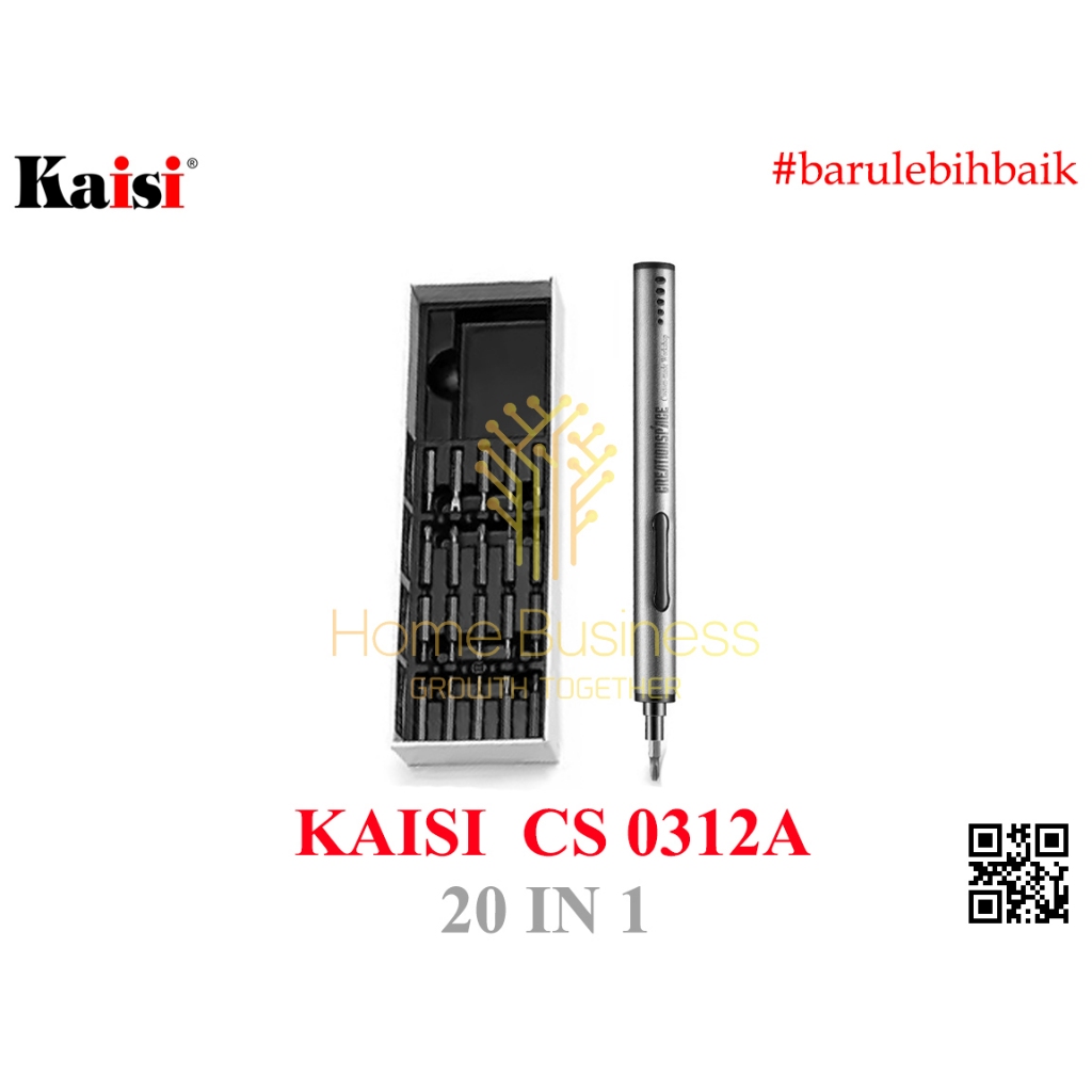 Obeng Elektrik Presisi Kaisi CS0312A - 20 in 1 Obeng Mini Magnetik untuk HP Laptop