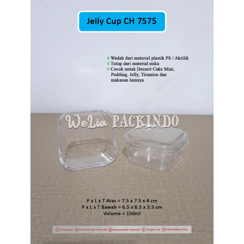 [1 PCS] Jelly Cup CH 7575 150ml / Cup Jelly CH-7575 / Wadah Puding Jelly Dessert CH7575