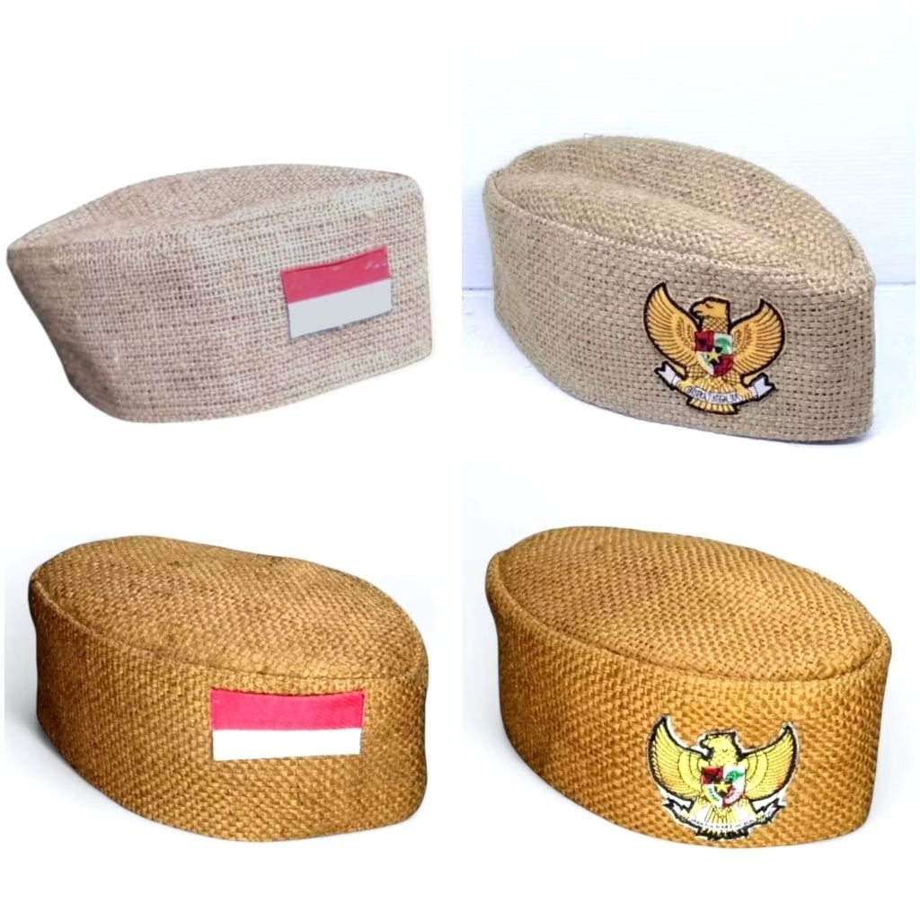 Peci Goni Lambang Logo Garuda Indonesia / Peci Bendera Merah Putih