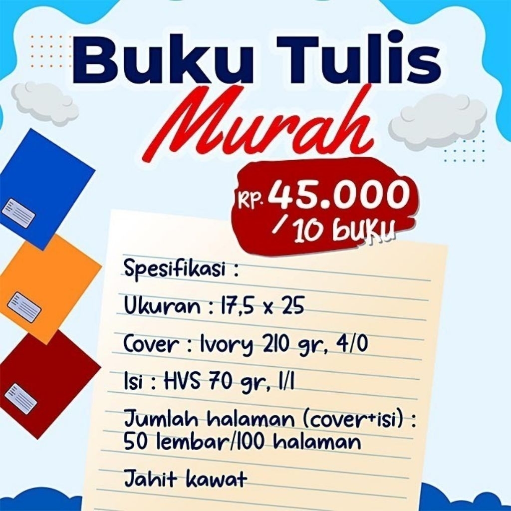 

Buku Tulis Size boxy (big boss) 50 lembar #dbnotes
