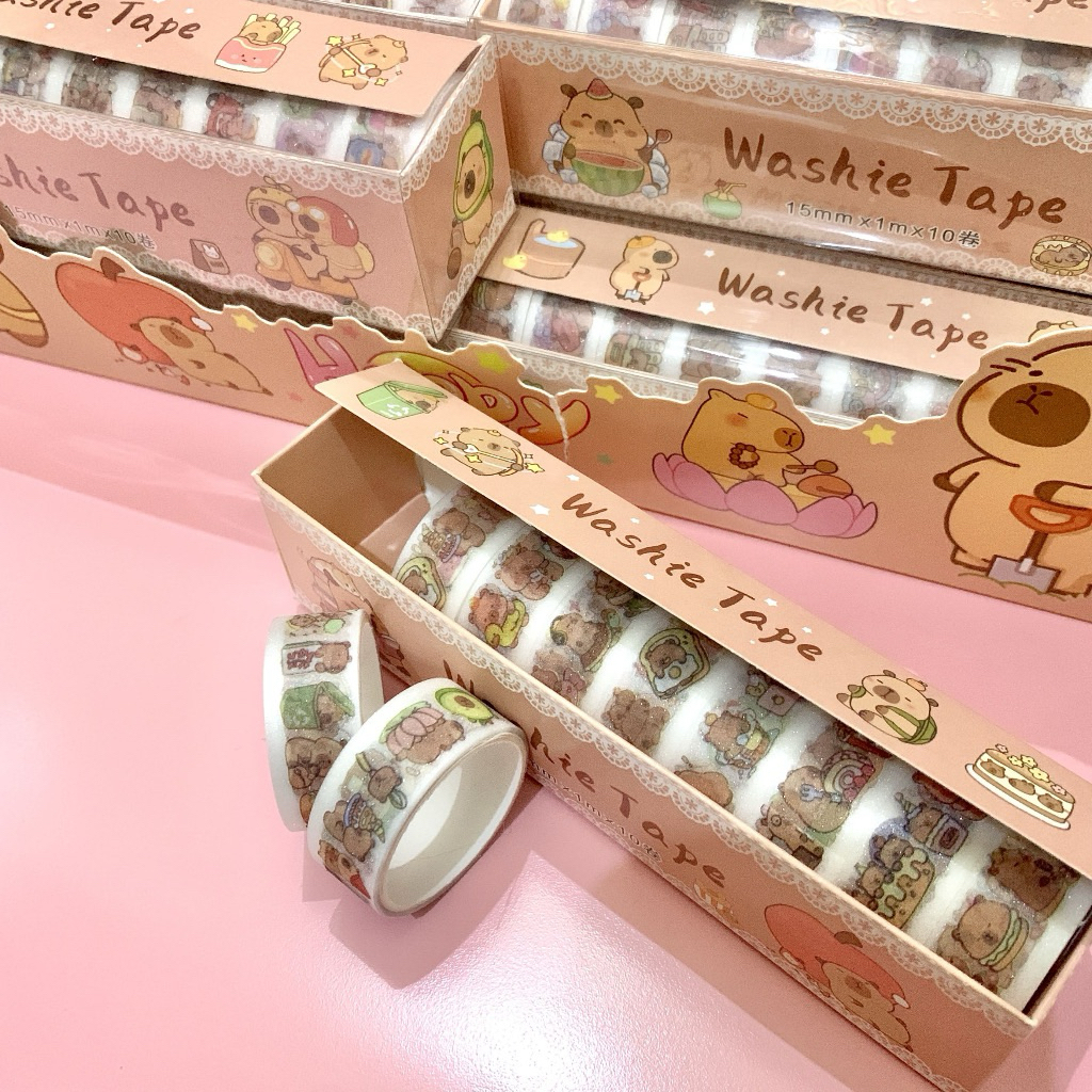 

Washie Tape Capybara Sticker 10 Roll