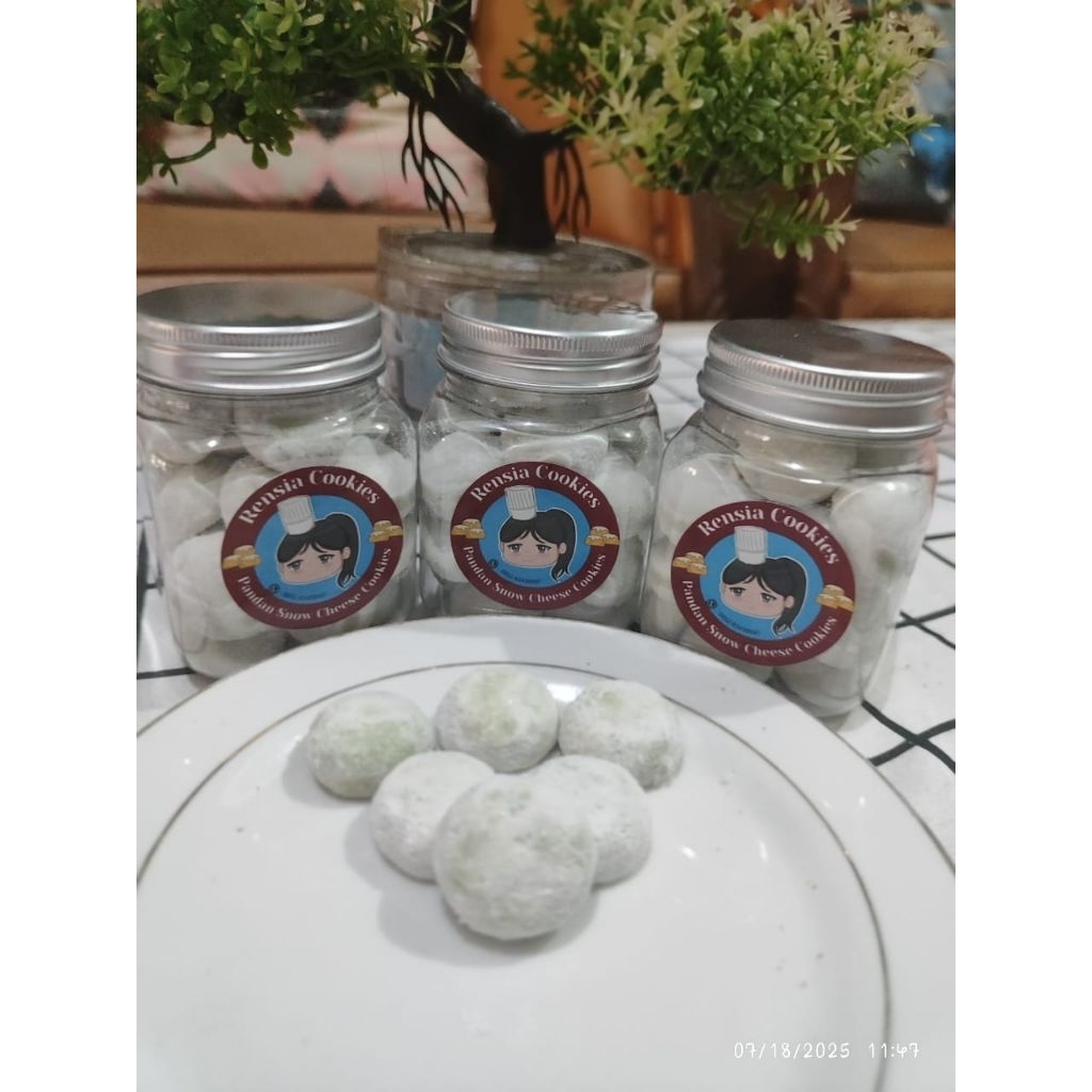 

Mini Pandan Snow Cheese Cookies