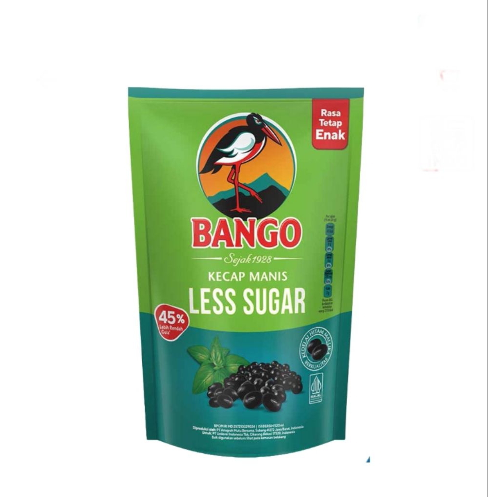 

Bango kecap manis less sugar pouch 520 ml