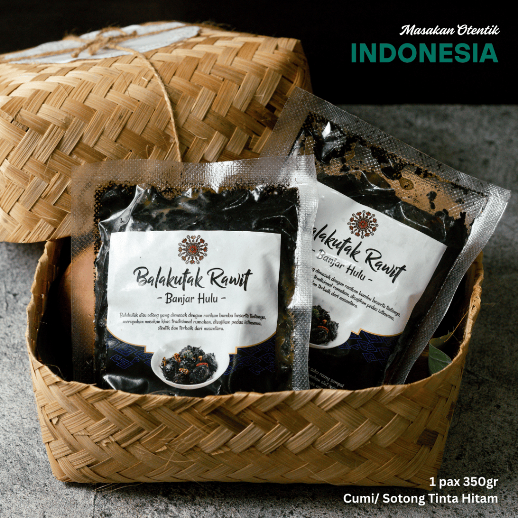 

[ PROMO 4 PACK ] Balakutak Rawit Cumi / Sotong Tinta Hitam - 350gr/pack