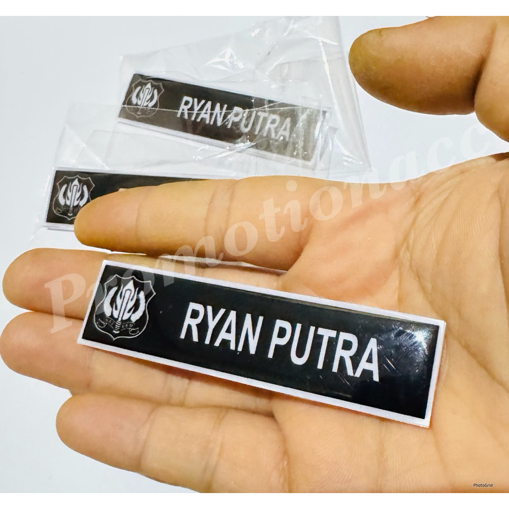 

Name Tag Security/Satpam Nama Dada Logo Security/Satpam Papan Name Tag Akrilik 2cm x 8cm Tebal 2mm Resin Tebal PREMIUM