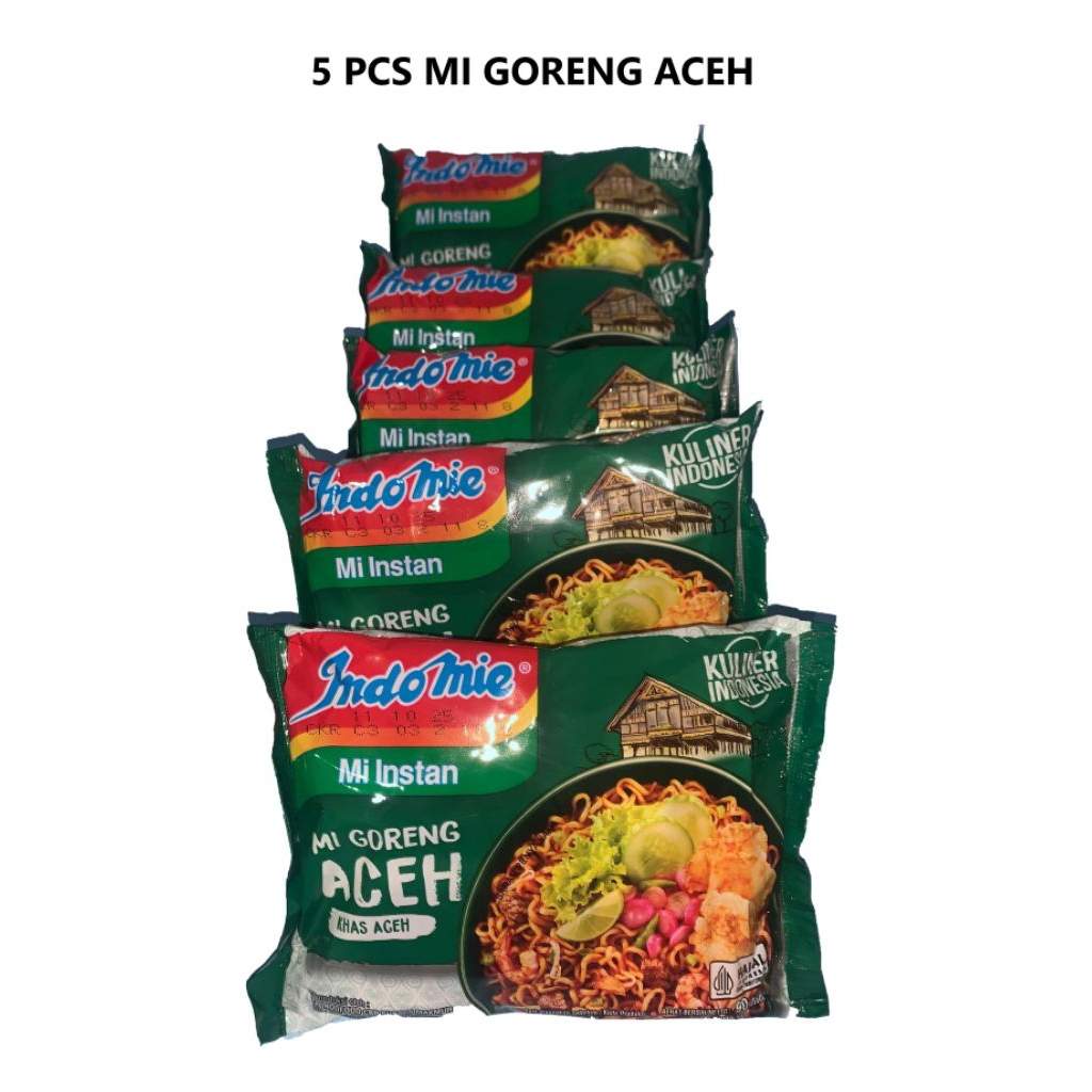 

5 pcs Indomie Mi Goreng Aceh