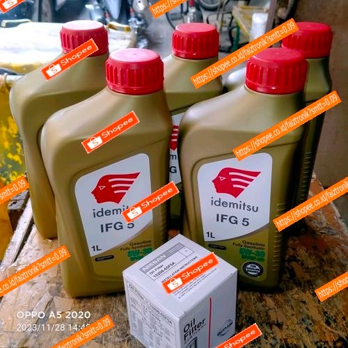 5w-30 Full Synthetic Idemitsu Paket Oli 5 Liter + Filter Oli Nissan