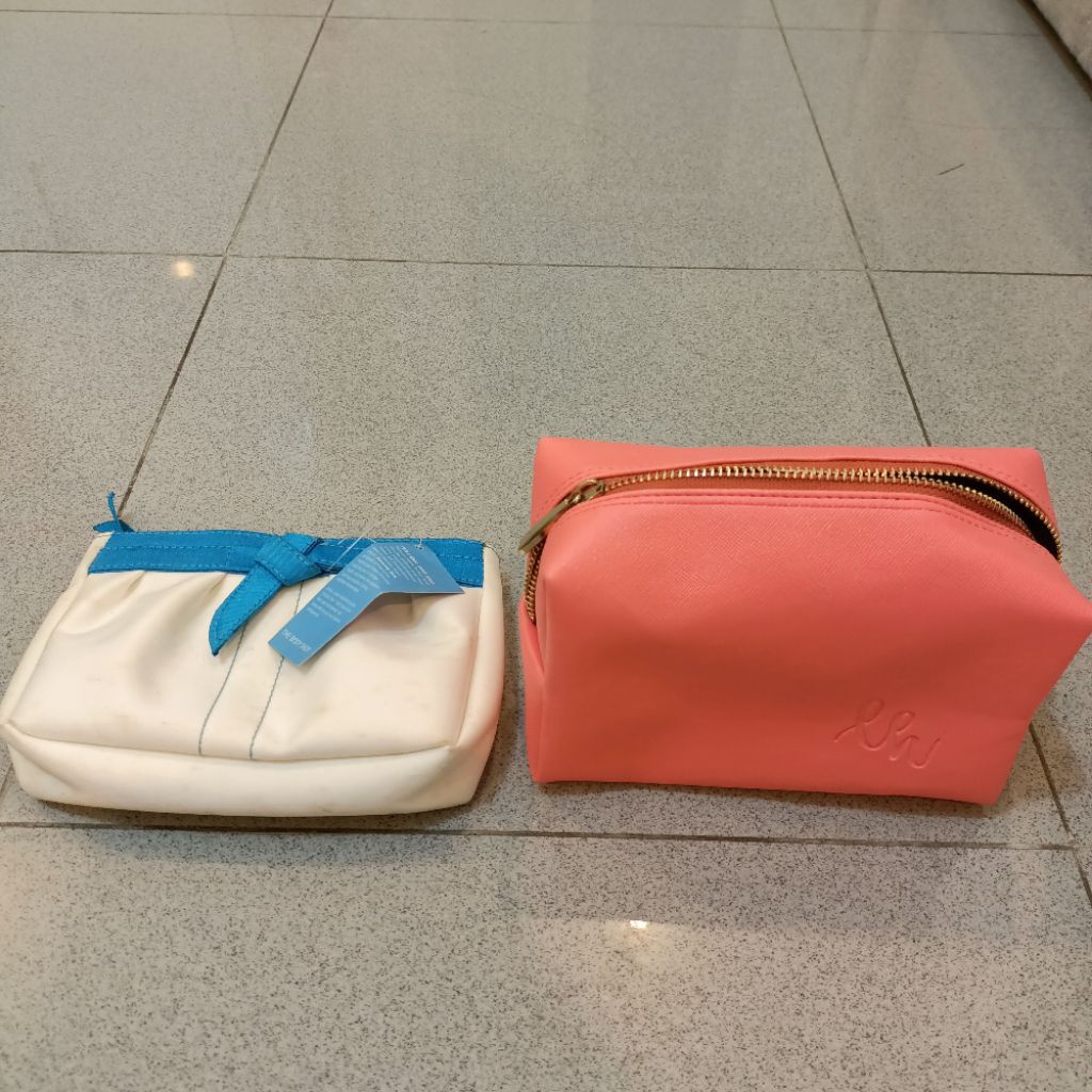 1 set isi 2 biji Dompet kosmetik pouch kosmetik make up PRELOVED