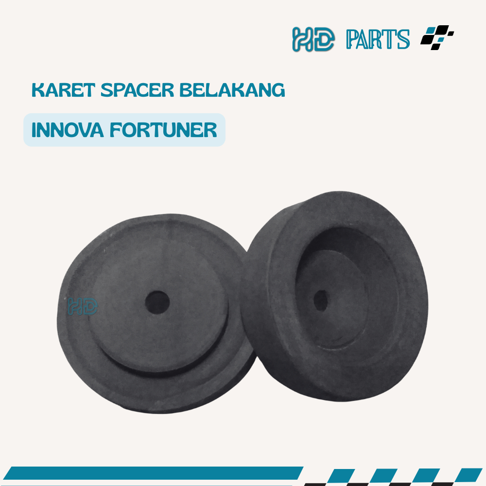 Karet Spacer Tatakan Per Keong Belakang Atas Innova Fortuner 1 Set (2 Pcs) Bahan Ban