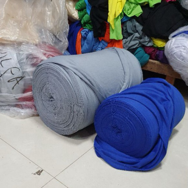 Rib PE Polyesther bahan kaos per 1/4 kilo