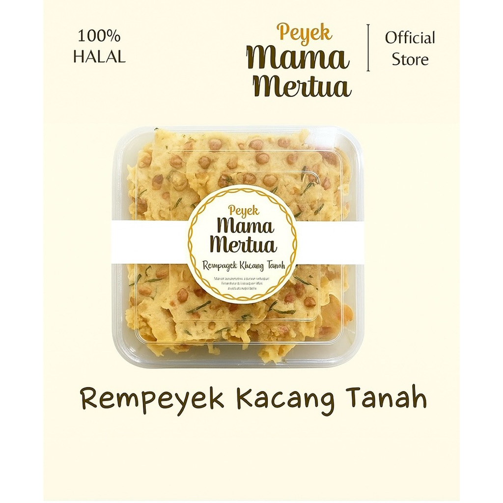 

Rempeyek Mama Mertua - Kacang Tanah Renyah Gurih tanpa Pengawet