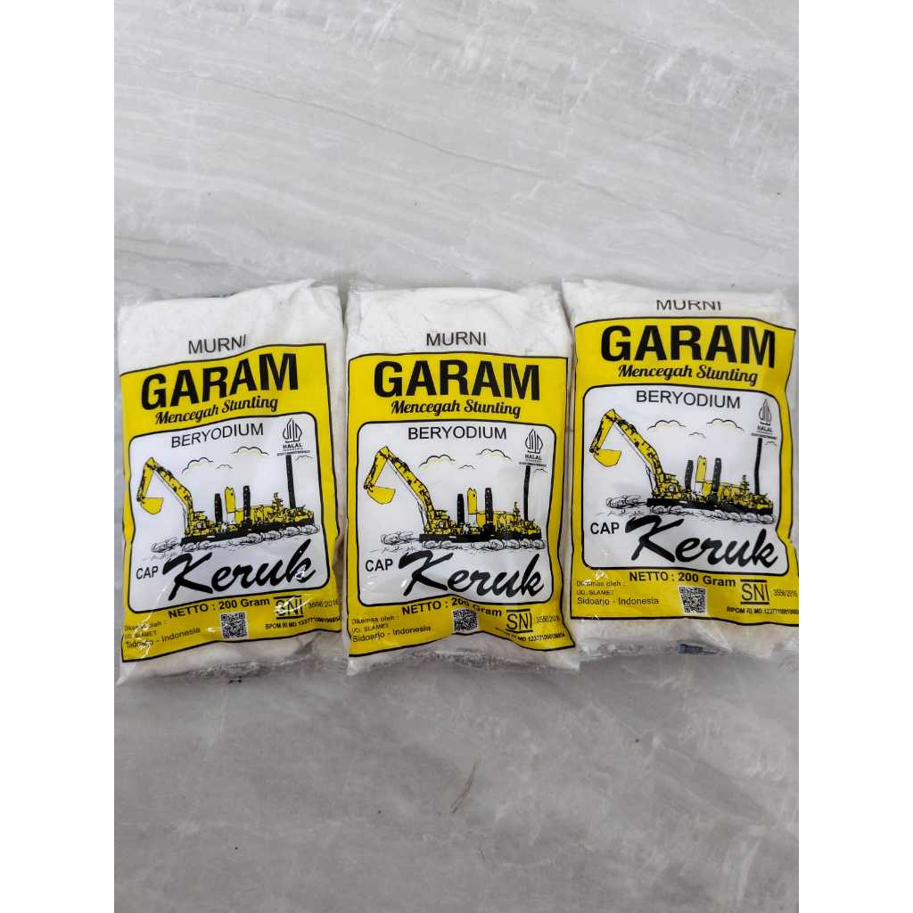 

GARAM CAP KERUK BERYODIUM 200GRAM / CAP KATAK 100GRAM