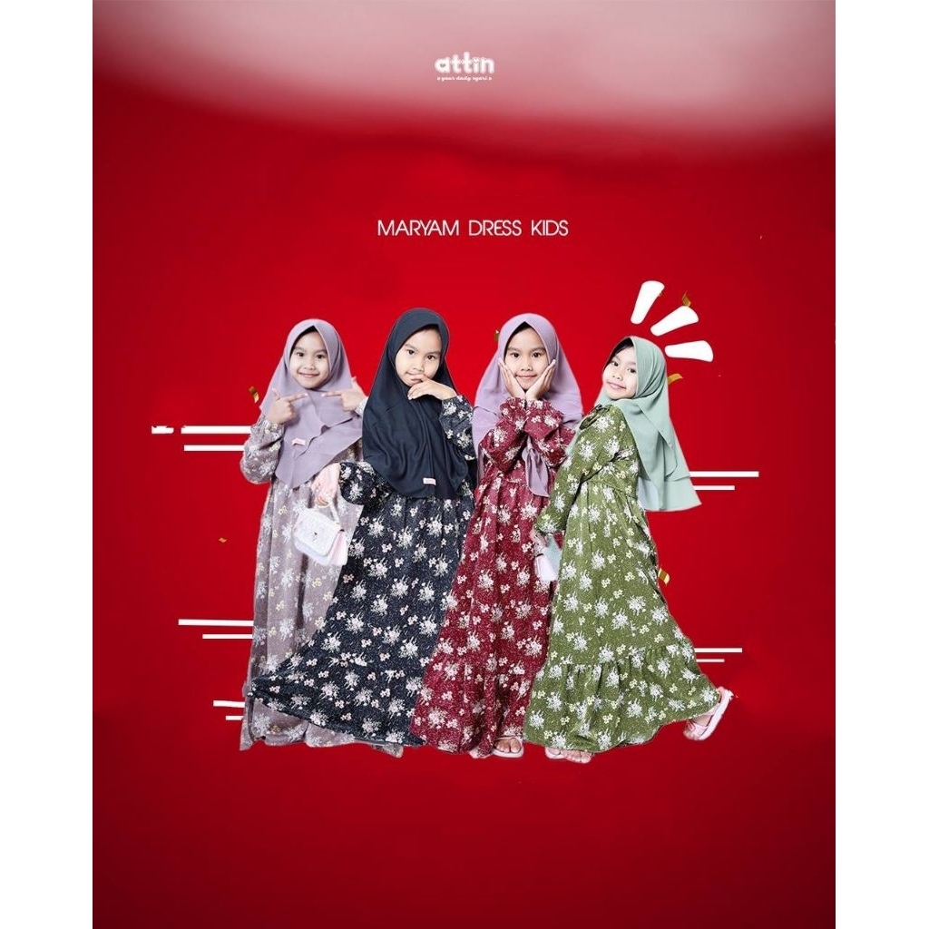 MARYAM DRESS KIDS/GAMIS ANAK BY ATTIN