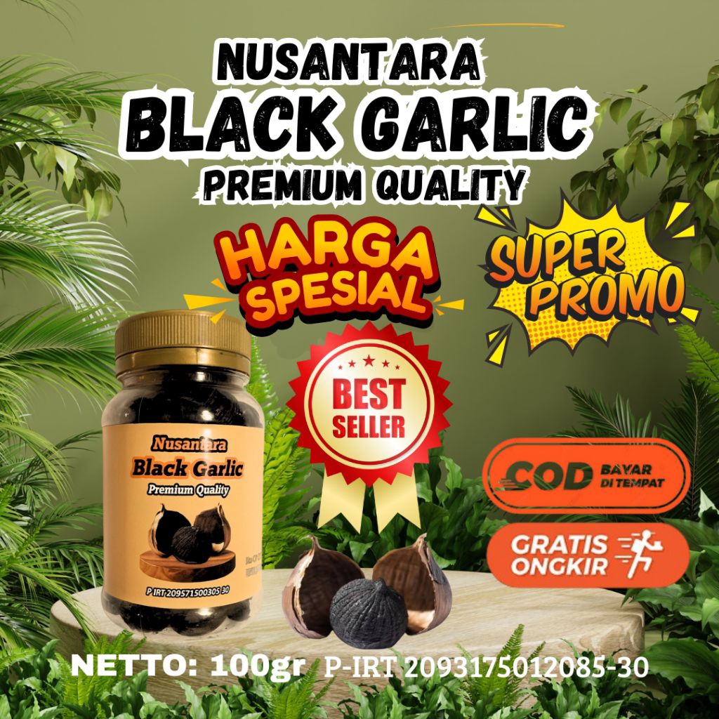

[ GRATIS ONGKIR | PROMO EKSTRA ] Black Garlic Premium Nusantara Bawang Hitam Kualitas Premium Herbal Alami