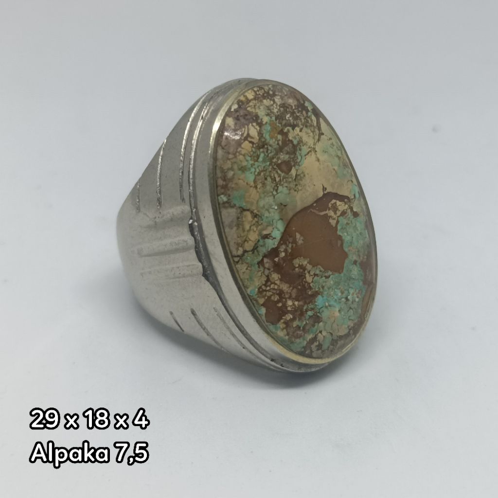 Akik Pirus Persia Hijau Daun.