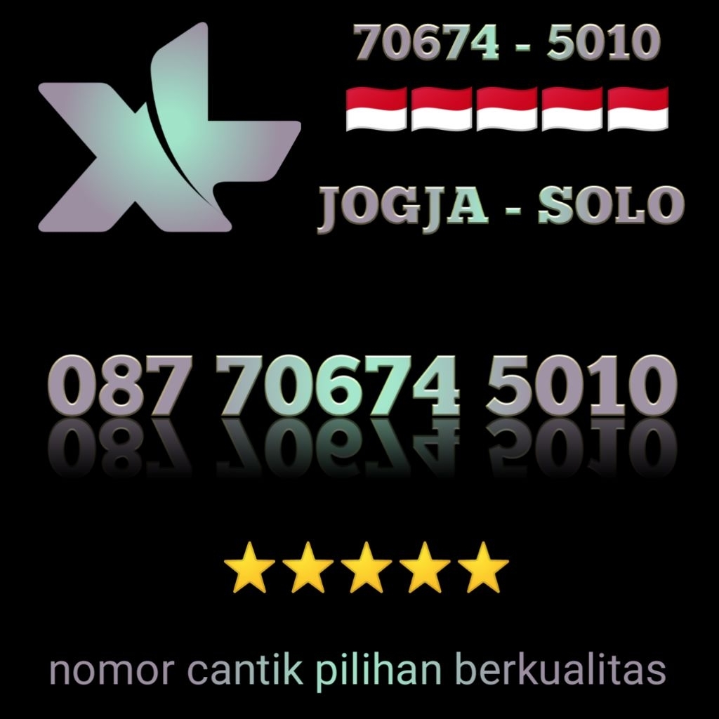 Nomor Cantik Exsclusive Full Karakter "JOGJA SOLO" Perdana Premium XL Axiata Limited Edition Super B