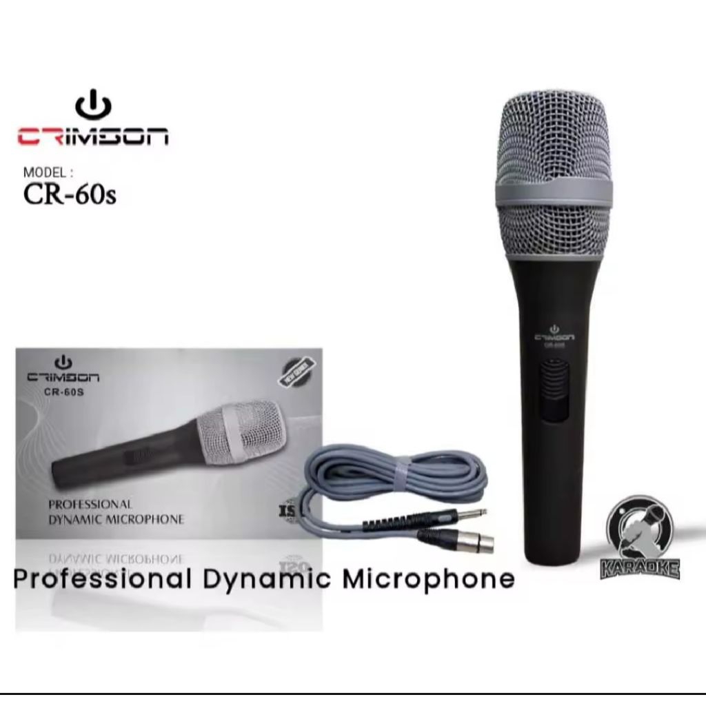 Mic Professional Dynamic Microphone Cable Crimson CR-60