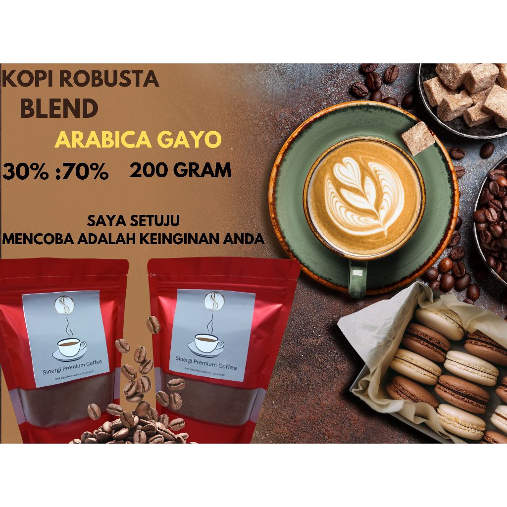 

Kopi robusta blend arabica gayo ( 30% :70 %) citarasa nikmat