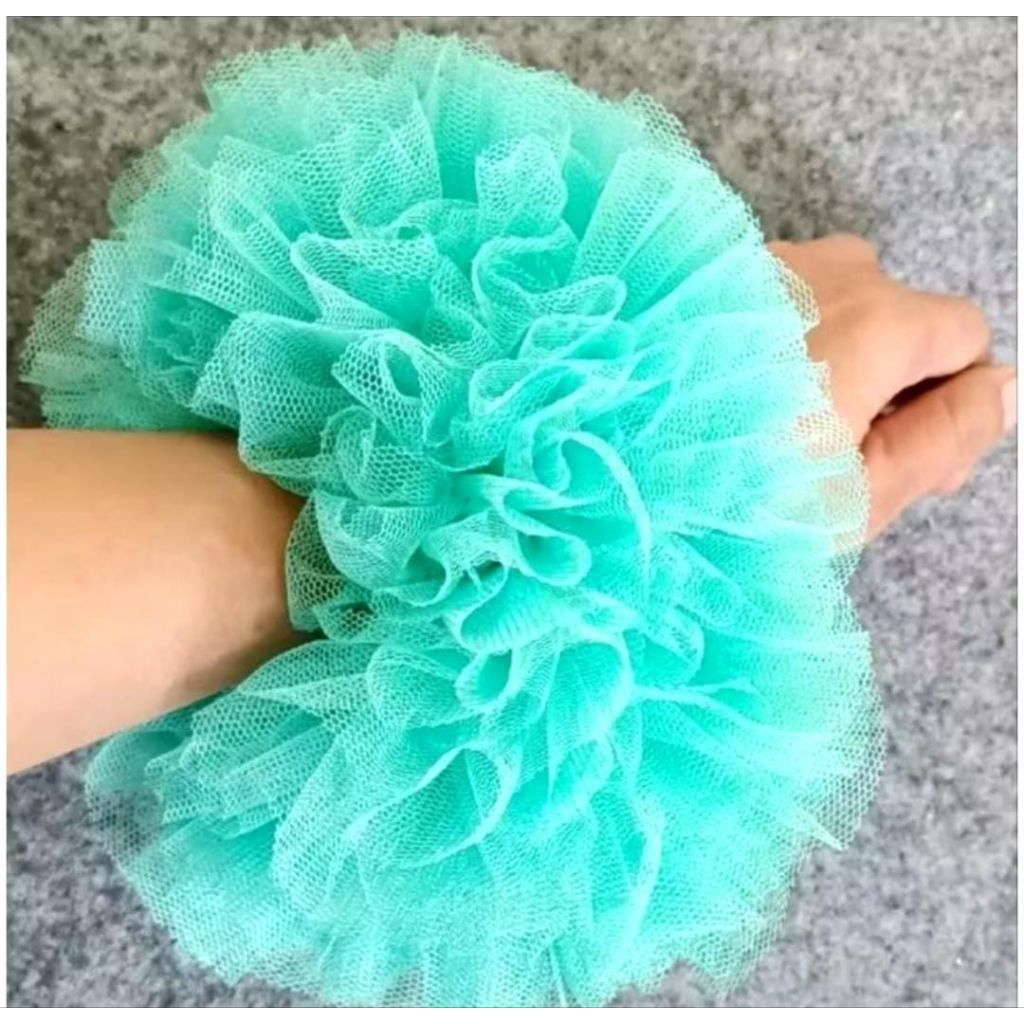 CEMPOL JUMBO TILE PREMIUM | SCRUNCHIE IKAT RAMBU TILE | CEMPOL JUMBO SCRUNCHIE HIJAB ANTI PUSING