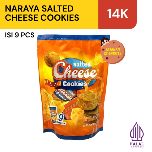 

Naraya Salted Cheese Cookies 90gr isi 9 pcs | Halal | Snack Viral