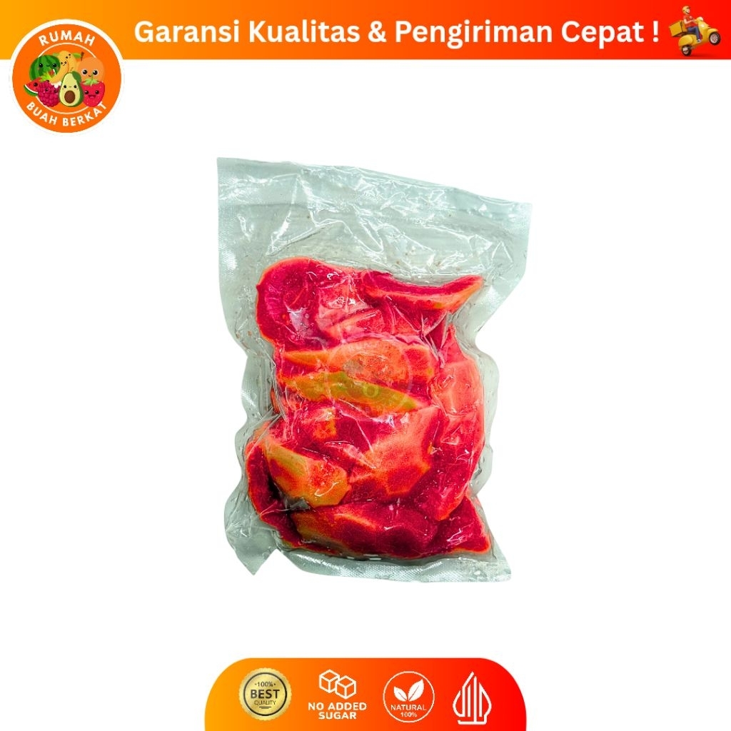 

Buah Jambu Merah Frozen / Jambu Beku Tanpa Kulit dan Non Biji / Jambu Merah Premium Kemasan 100 gram
