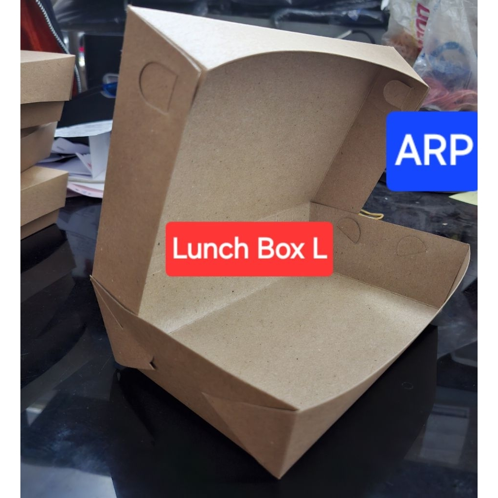 

Lunch box coklat - CRAFT laminasi dalam Ukuran L MINIMAL 25lembar