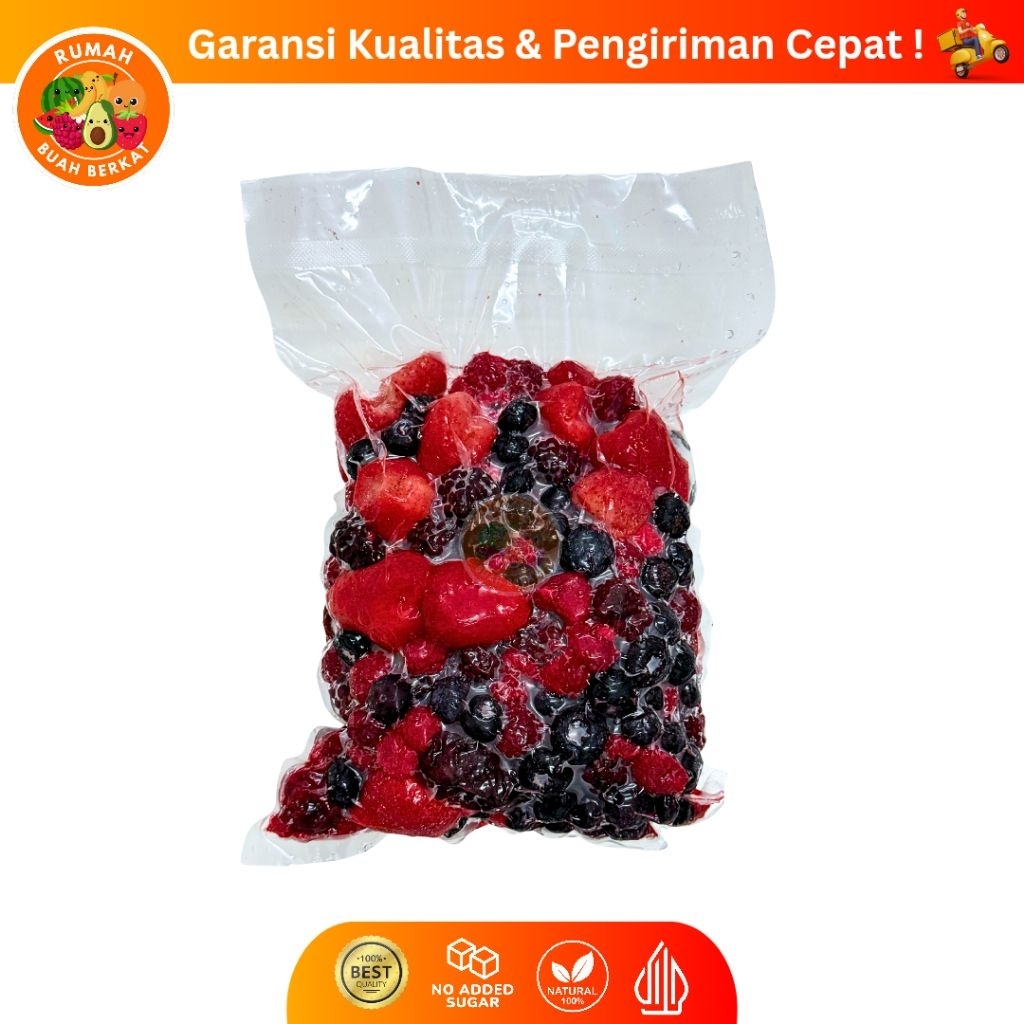 

Buah Mix Berry Import Frozen / Mix Berries Beku Premium / Mixed Berry Frozen Kemasan 1 Kg