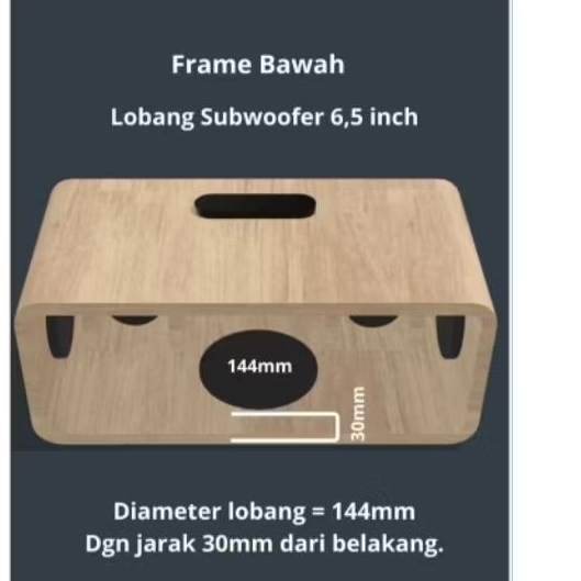 Box speaker boombox uk 6" kayu jati Belanda
