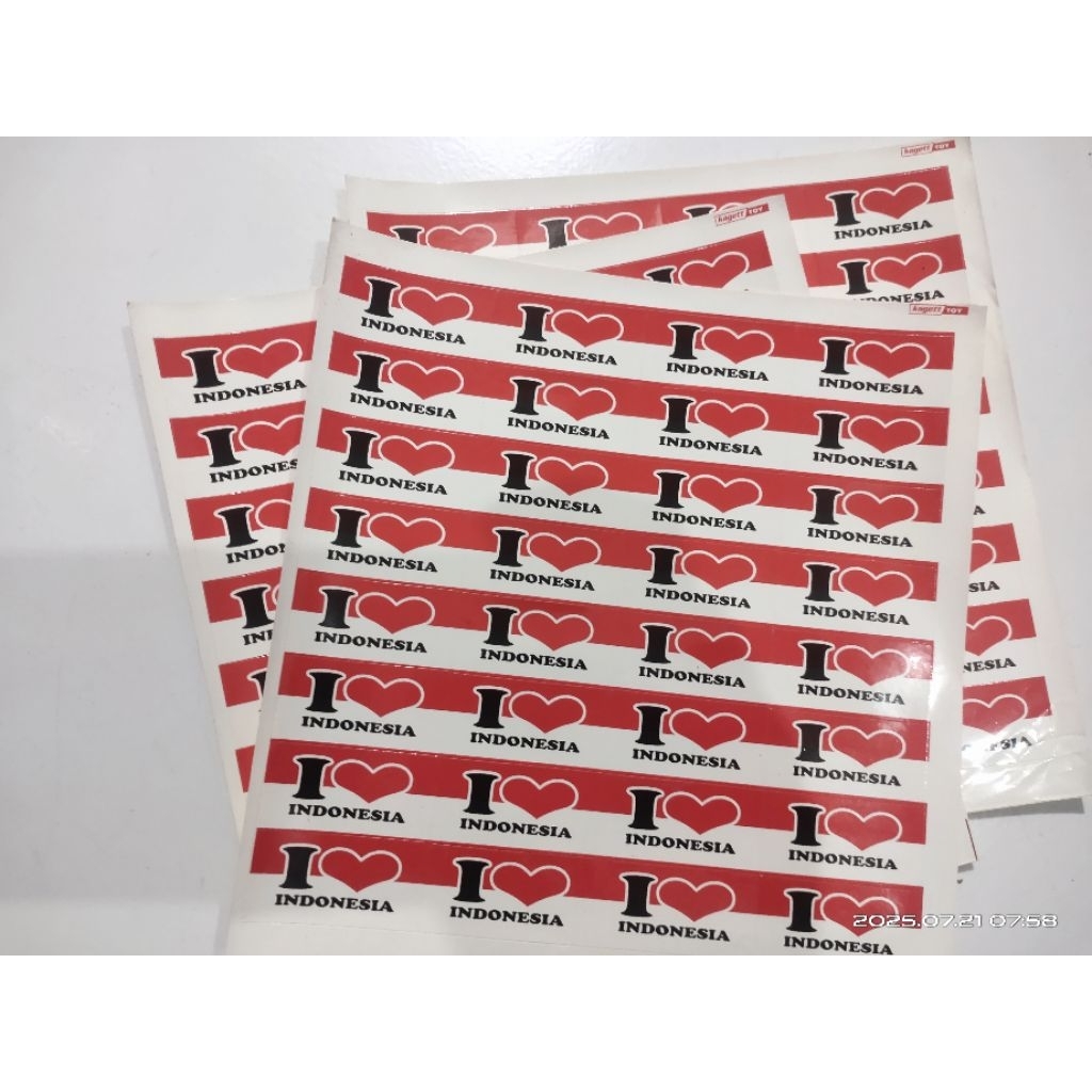 

1LEMBAR STIKER MERAH PUTIH ILOVE INDONESIA