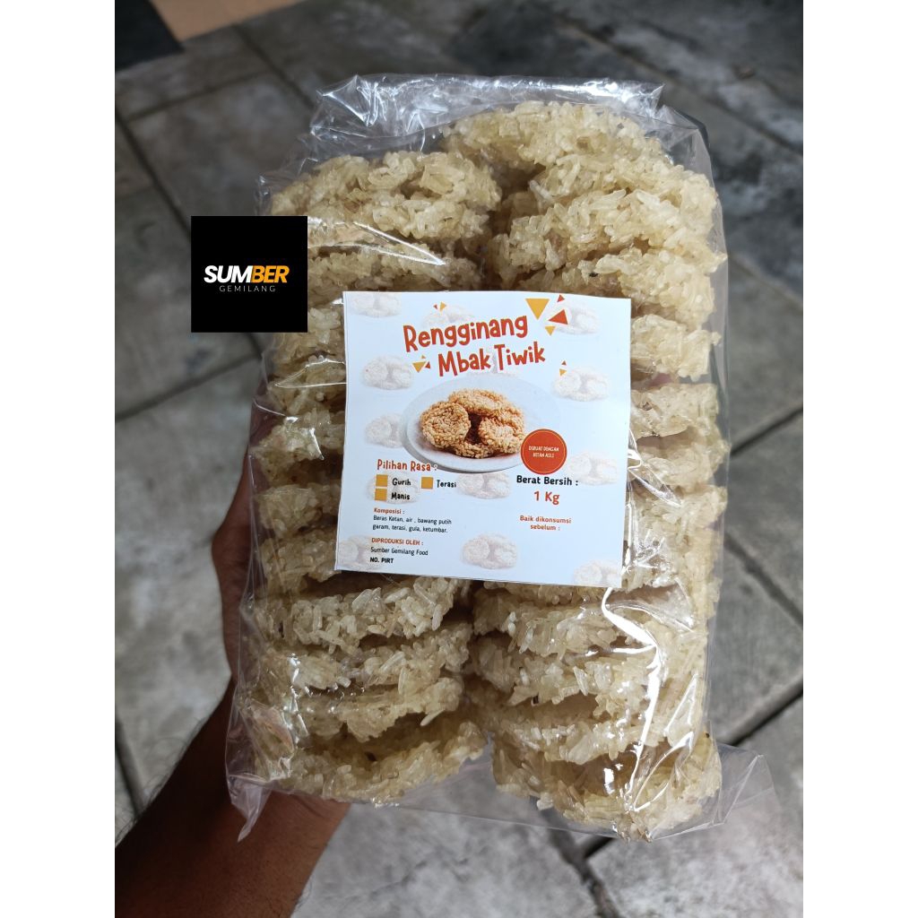 

rengginang ketan 1kg isi 50 keping rengginang ketan putih mentah 1kg ukuran sedang