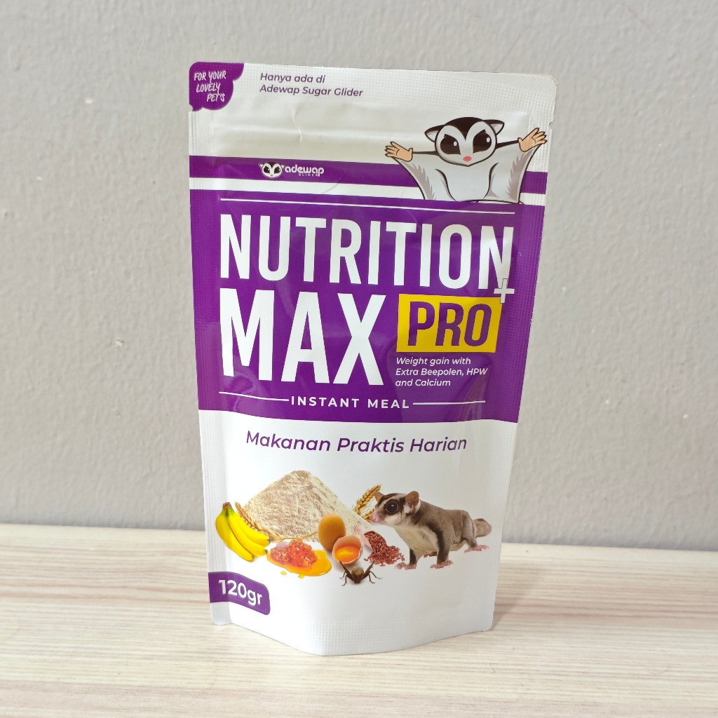 ADEWAP GLIDER Nutrition Max Makanan Bubur Sugar Glider Premix Protein Kalsium HPW Daily Meal Harian