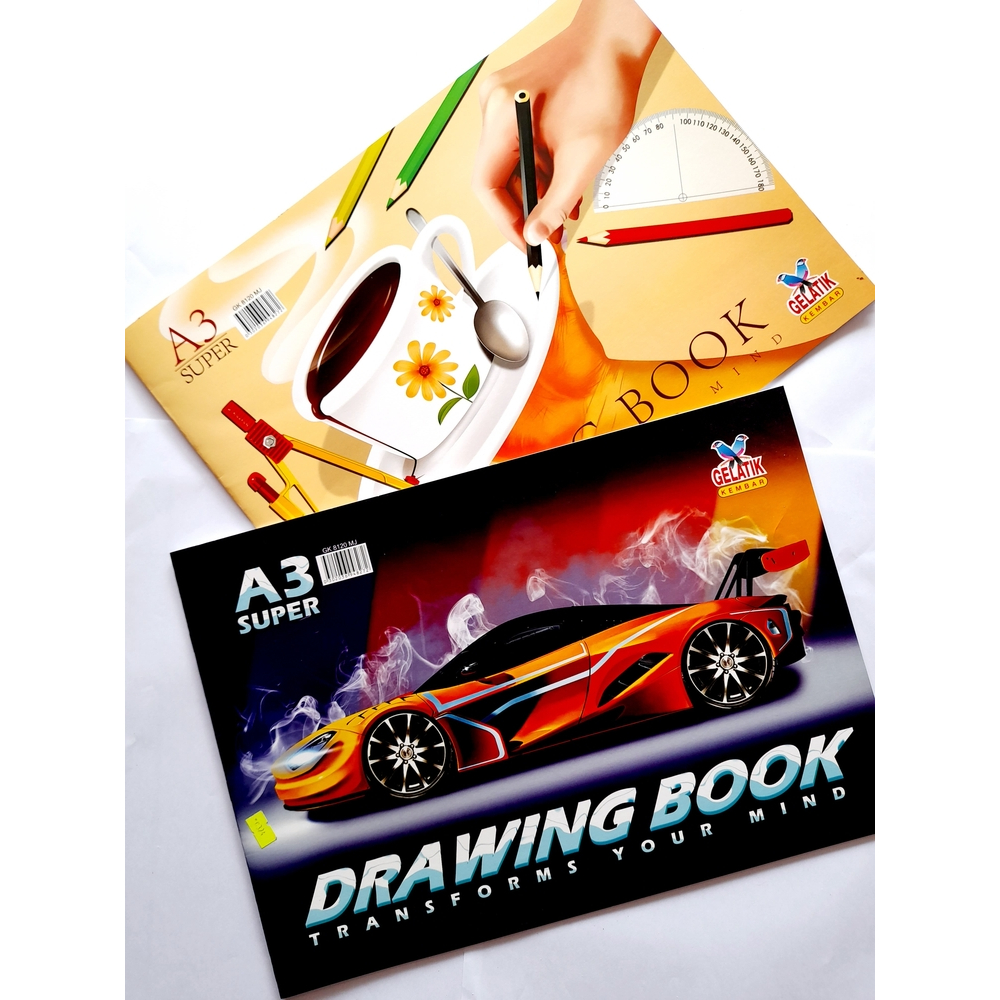 

Buku Gambar A3 Drawing Book | Ukuran Besar Isi 8 Lembar | Motif Random | 1 pack (10 pcs)
