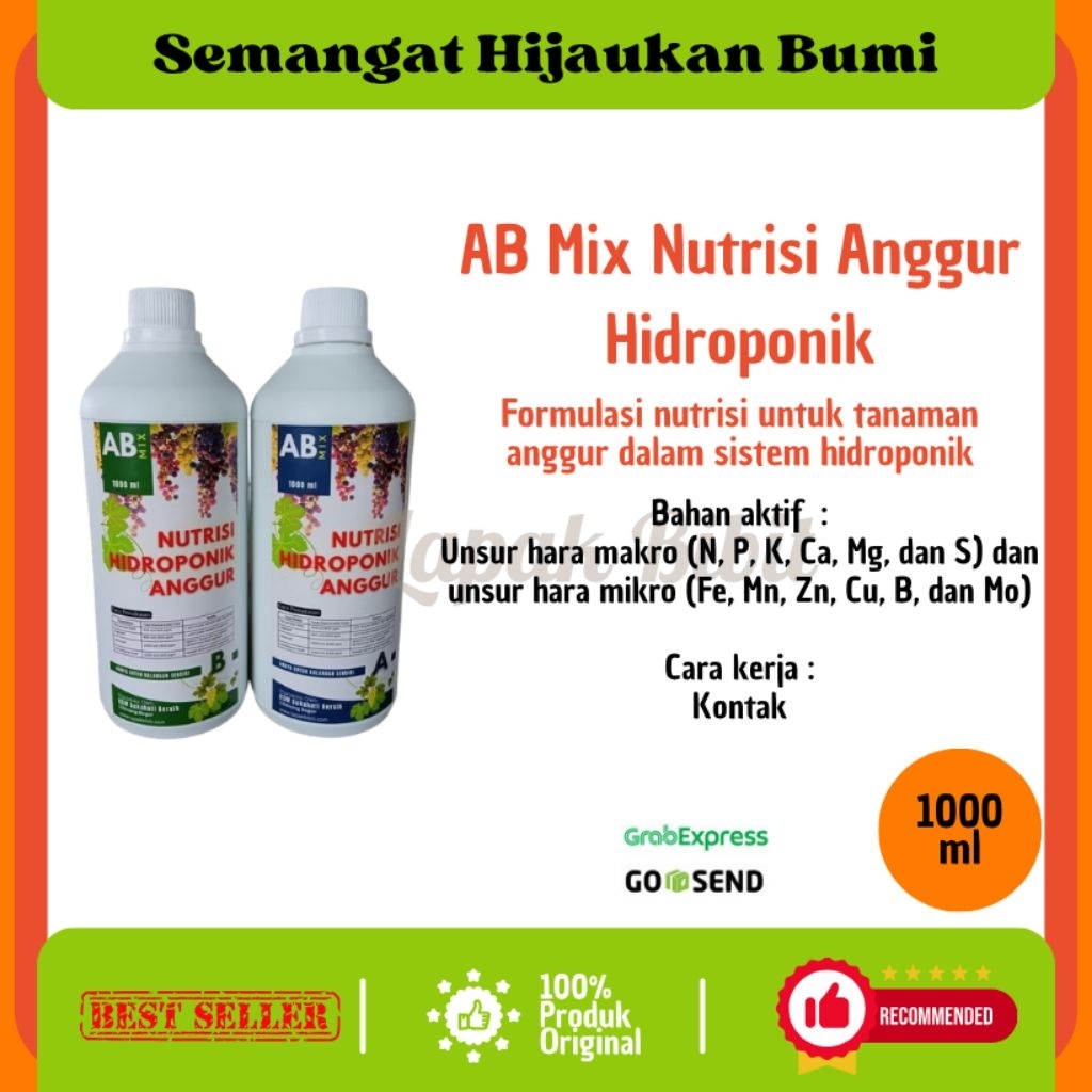 AB Mix Nutrisi Anggur Hidroponik
