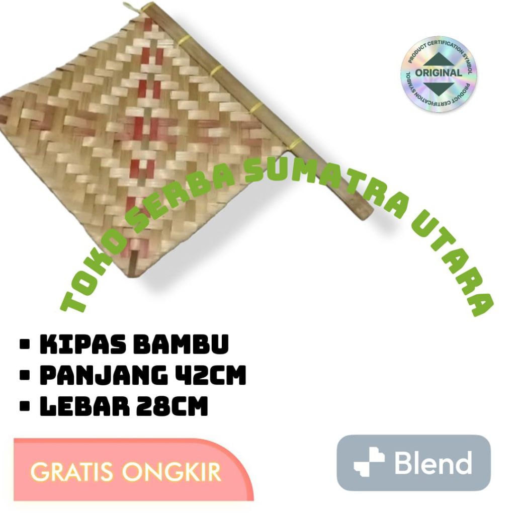 Kipas Tangan Bambu Kipas Tangan Sate Hihid Anyaman Bambu Tradisional Kuat Kokoh Tahan Awet kipas sat