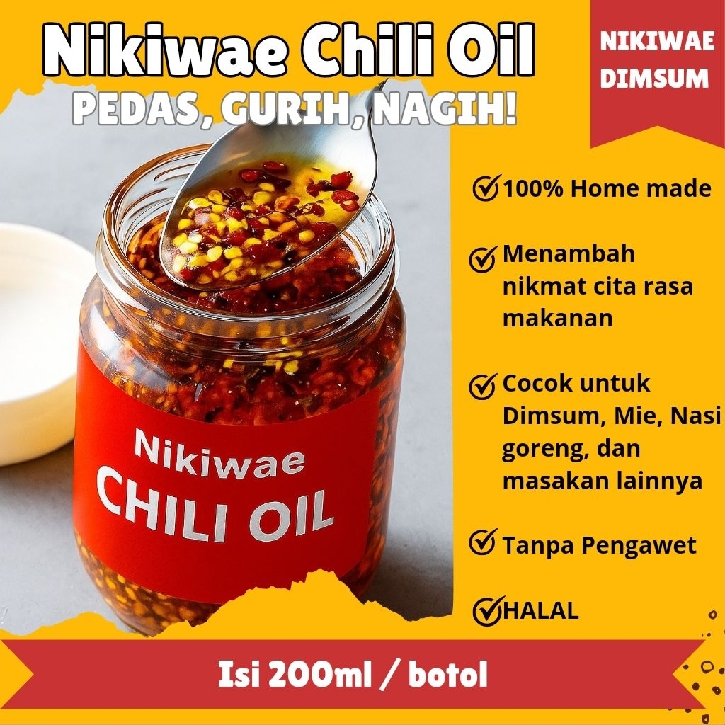 

Nikiwae Chili Oil Khas Nikmat Gurih Pedas | 100% Home Made & HALAL