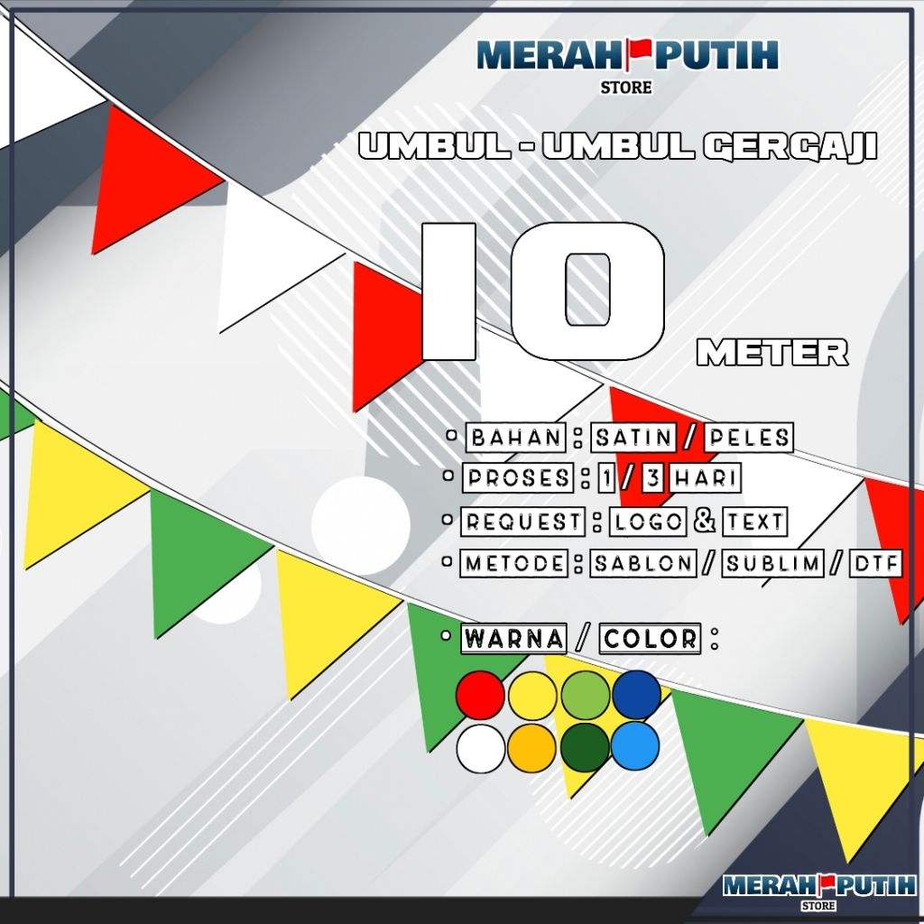 Bendera umbul umbul segitiga / rarawi