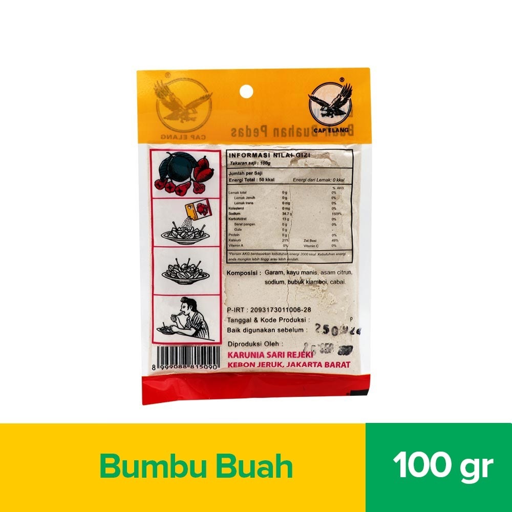 

Cap Elang Bumbu Buah Pedas 100gr