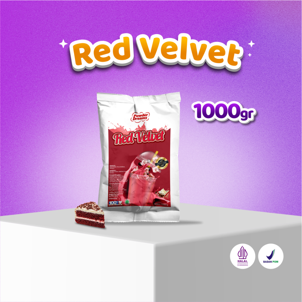 

Powder Dreams - Bubuk Minuman Rasa Red Velvet 1 KG Reguler