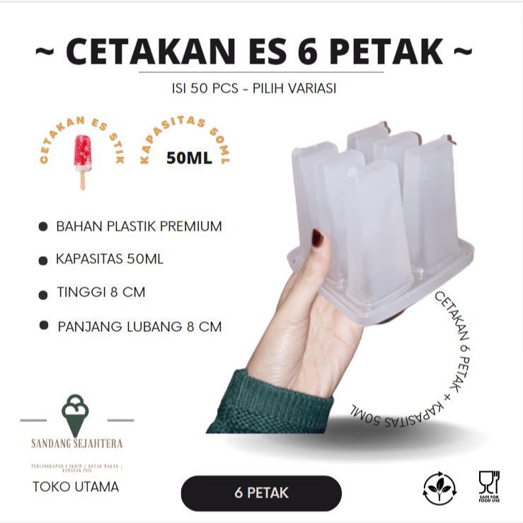 Cetakan Plastik Es Stik-Cetakan Es Krim - Cetakan Es - Cetakan Ice Tube -  Cetakan Es Krim Batang