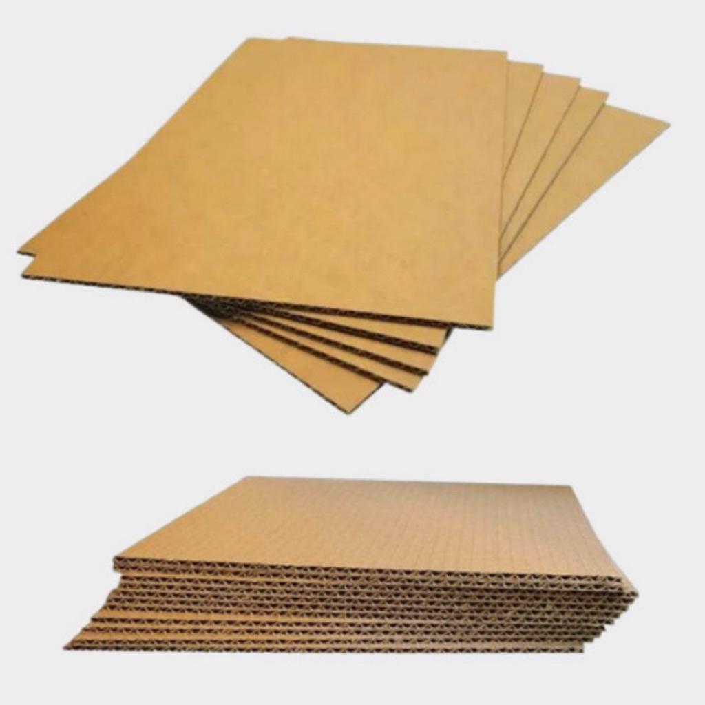 

50x50 cm kardus lembaran layer sheet karton dus corrugated tebal 3 mm