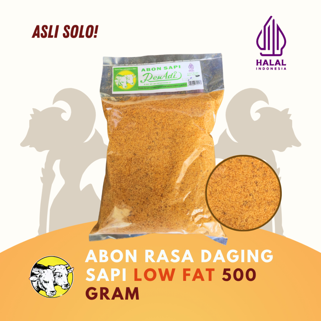 

Abon Renadi Rasa Daging Sapi Rendah Lemak 500 gram
