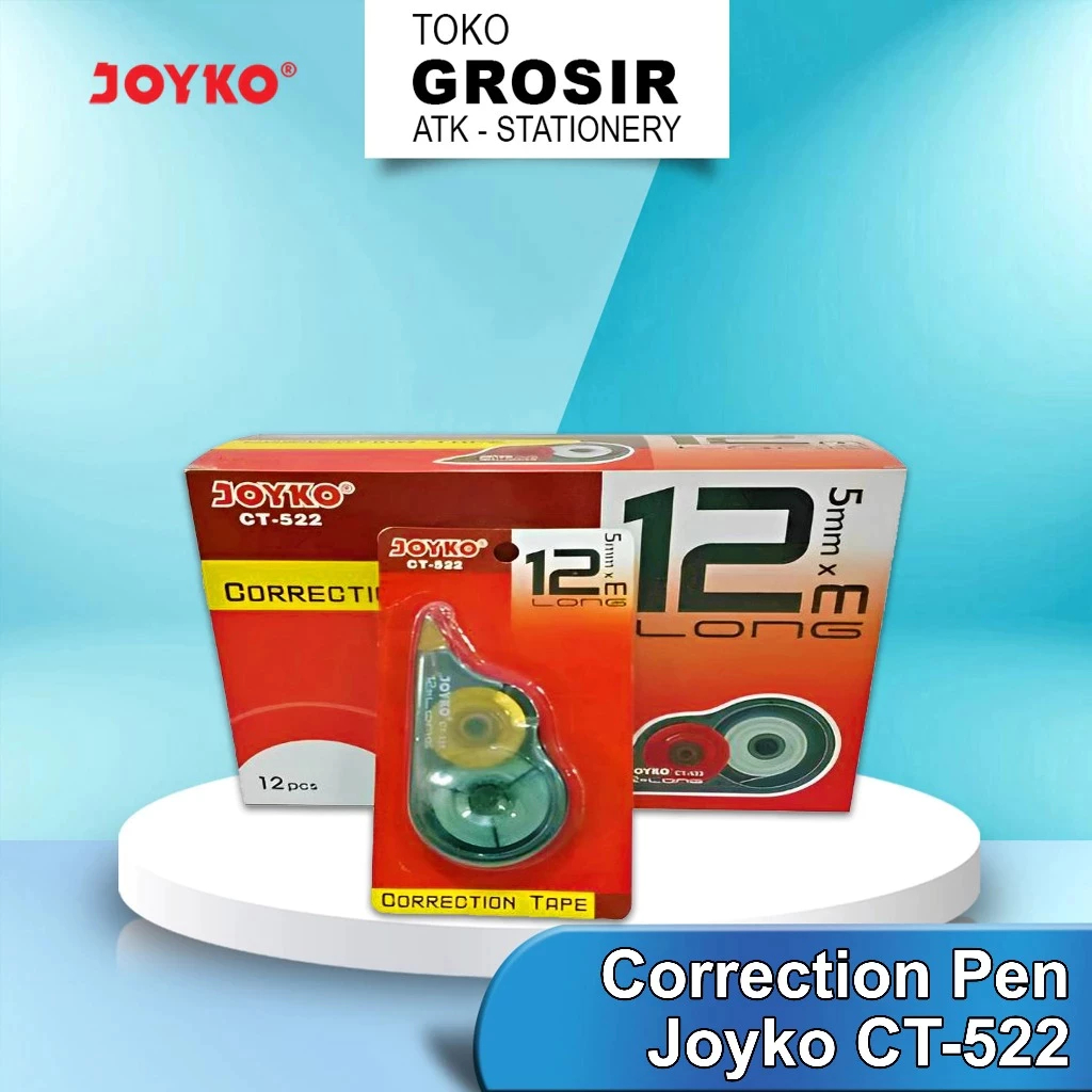 

(LIVE) JOYKO - Correction Tape CT-522 5mm x 12m Tipe X Roll - Pcs 2