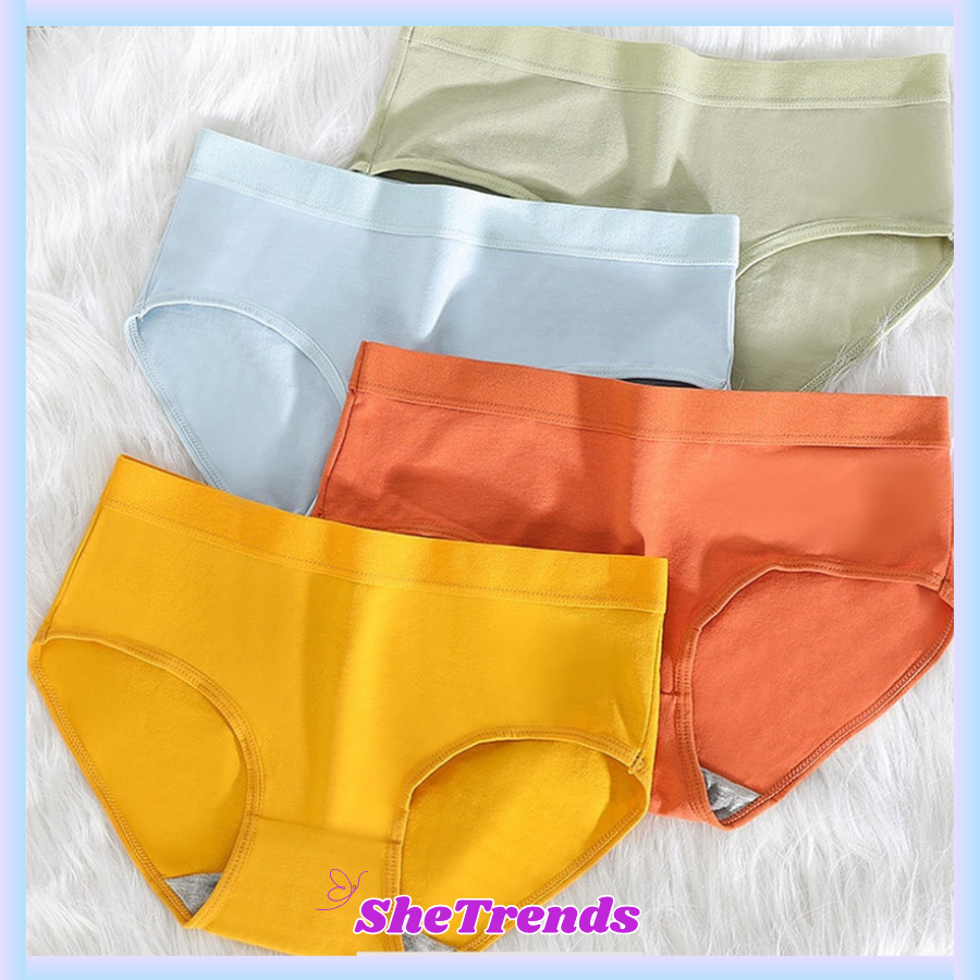 CD501 Celana Dalam Wanita Cewek Polos Celana Dalam Sexy Gaya Korea Bahan Katun