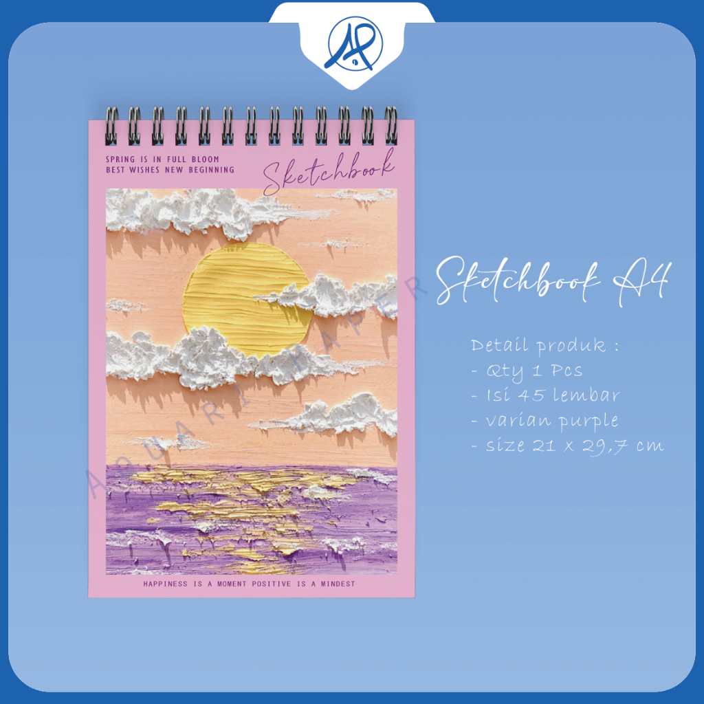 

[TERBARU] Sketchbook A5 Buku Gambar A5 Buku Sketsa Vertikal Jilid Spiral 45 Lembar / 90 Halaman