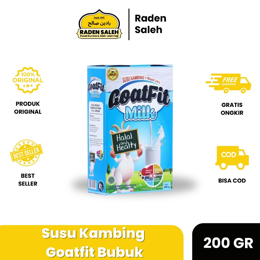 

GOATFIT MILK Susu kambing Etawa plus royal jelly 200gr Rasa Original