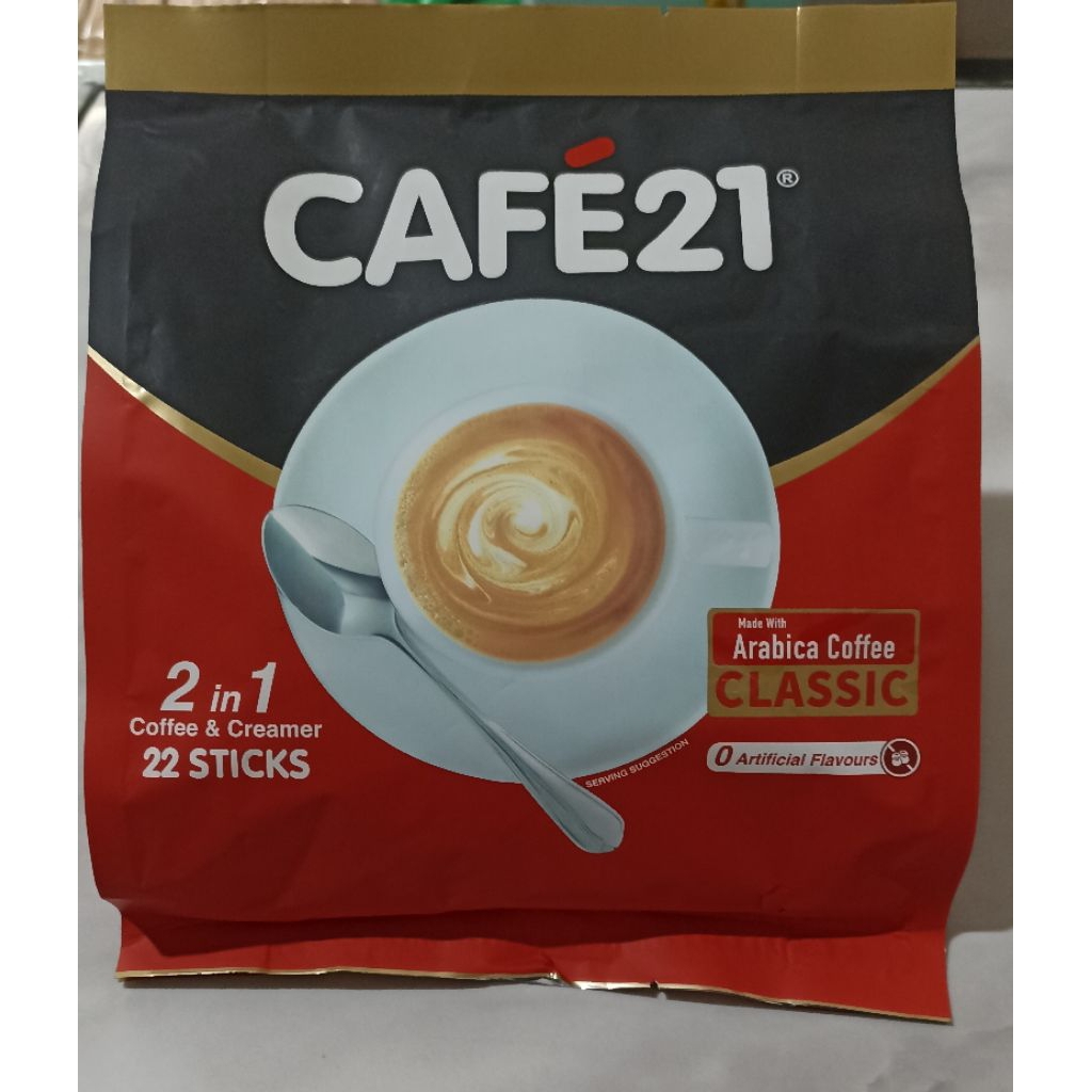 

CAFE 21 Arabica Coffee Classic 2in1 Coffee & Creamer (22 Sticks)